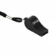Silbato de árbitro ABS negro con cordón de plástico