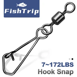 FishTrip Broche Giratorio Mosquetón – Conector Pesca Acero Inox