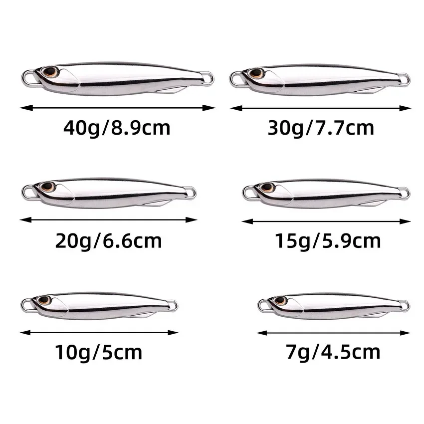 Señuelos tipo cuchara de metal para jigging y lubina con anzuelo - imagen 4