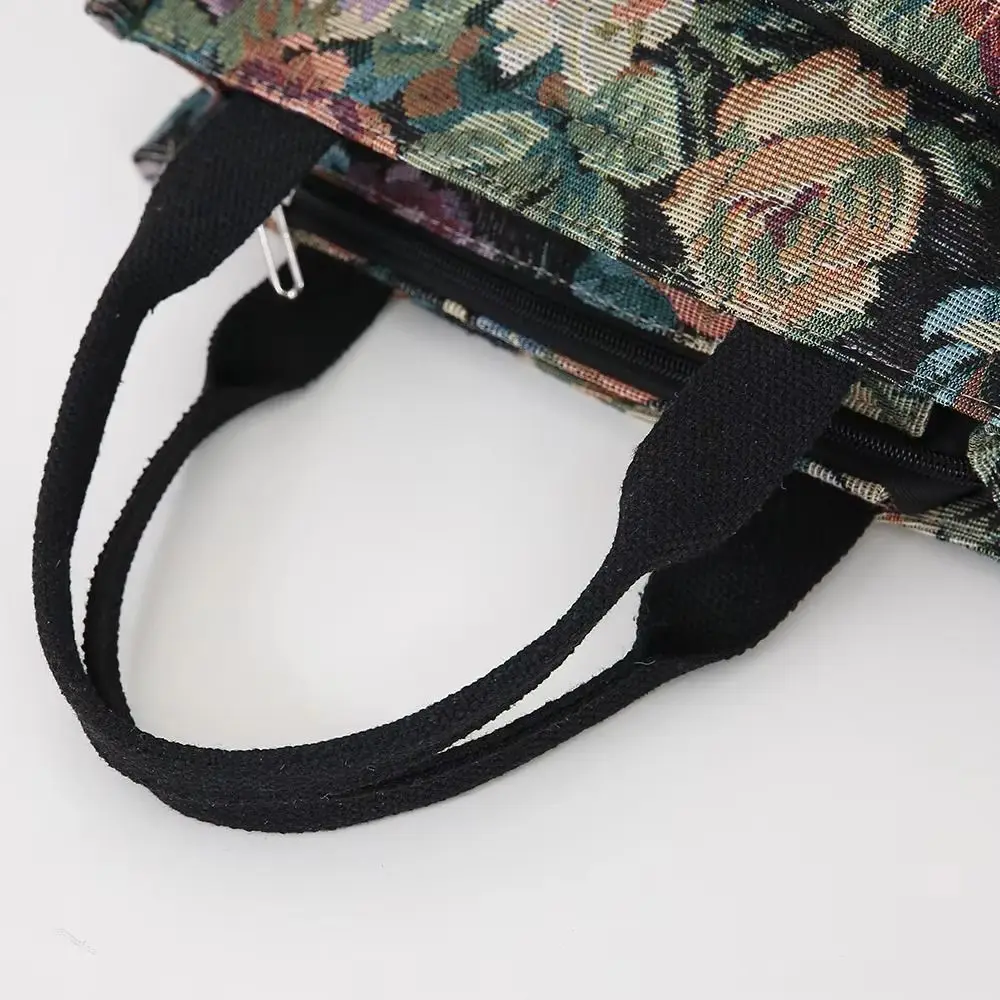 Bolso Tote Jacquard con cremallera de gran capacidad estampado floral - imagen 4