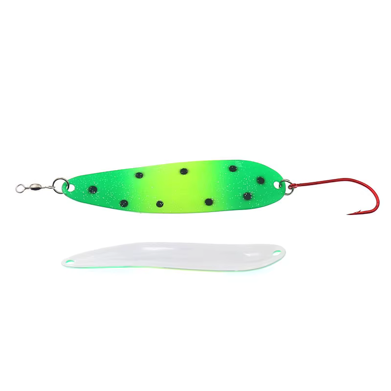 Señuelo metálico con cuchara giratoria para pesca – anzuelo simple - imagen 5