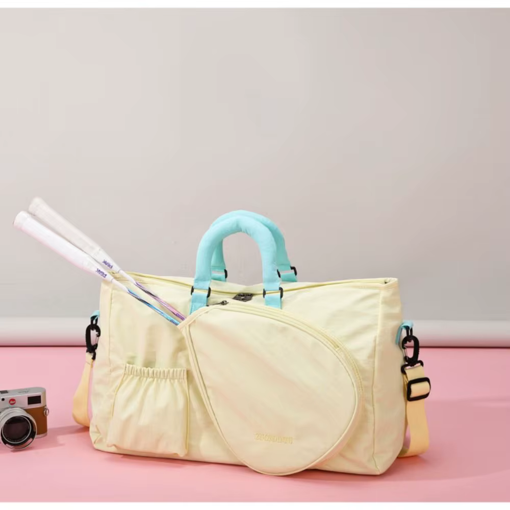 Bolsa Raquetas Bádminton Gran Capacidad con Separador Húmedo