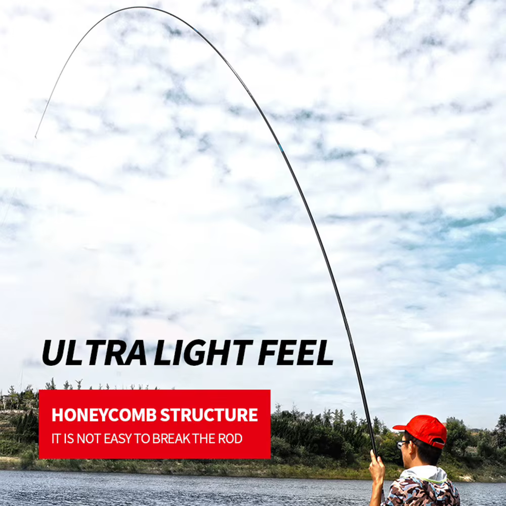 Caña de pescar ultraligera Fishingfans de fibra de carbono para carpa - imagen 5