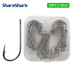 Anzuelos ShareShark de acero alto carbono, mango largo y púas
