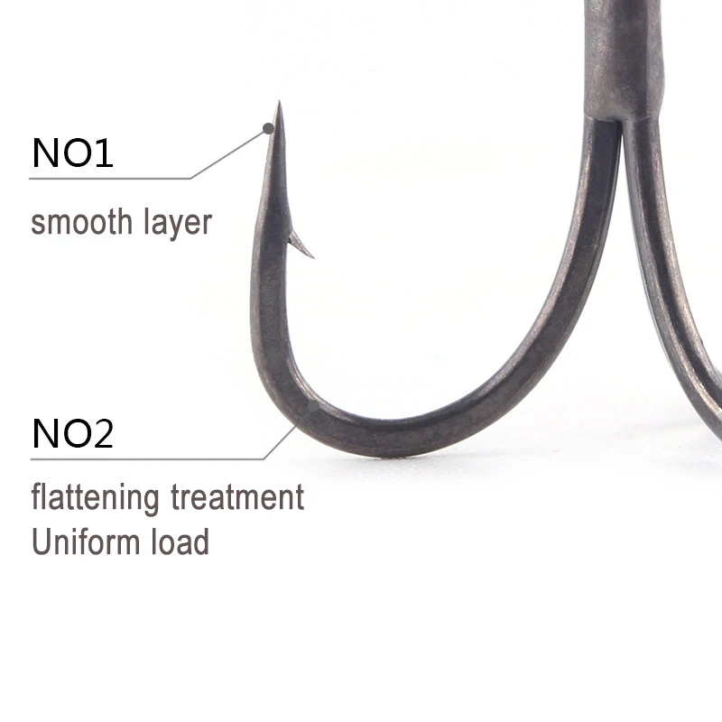 Anzuelo Triple BKK 6066-3X-NP Super Slick Sharp – para señuelos - imagen 2