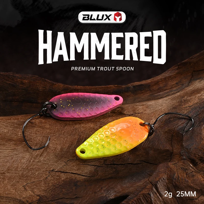 Señuelo Cuchara Trucha ALLBLUE Hammered – Acabado metal