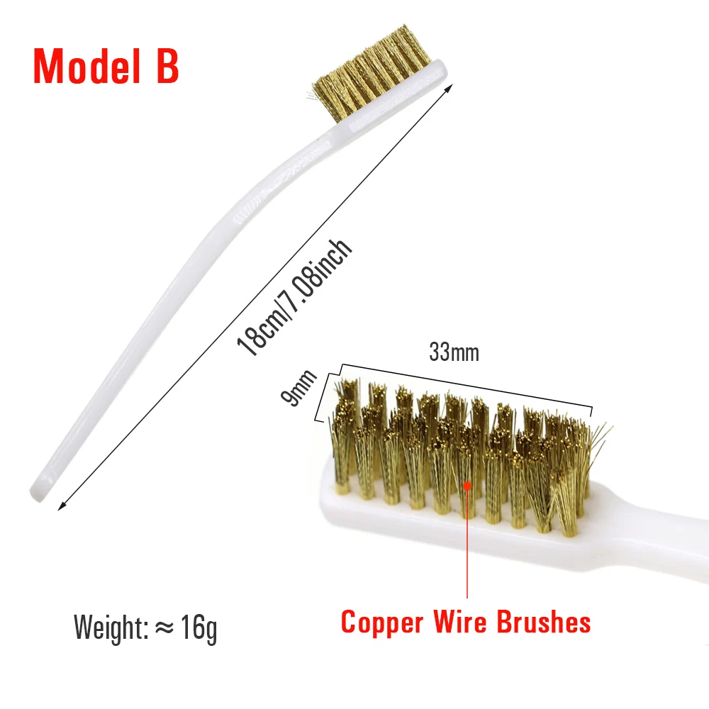 Vtwins Cepillo doble plegable para atar moscas de cobre y acero - imagen 4