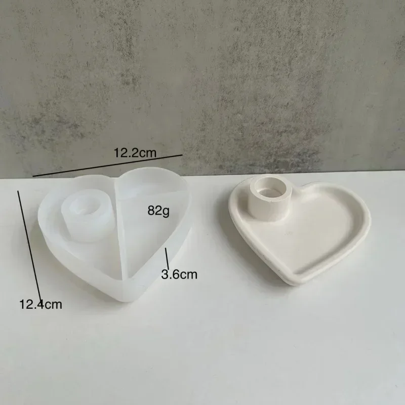 Molde silicona corazón para velas aromáticas – Forma redonda portavelas - imagen 2