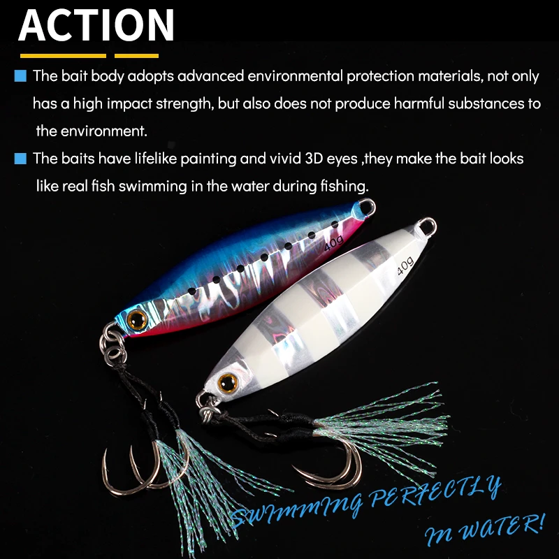 Señuelo Jig metálico LETOYO para slow jigging en agua salada, lubina - imagen 4