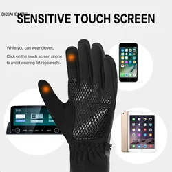 Guantes calefactados eléctricos gruesos para pesca y exterior invierno