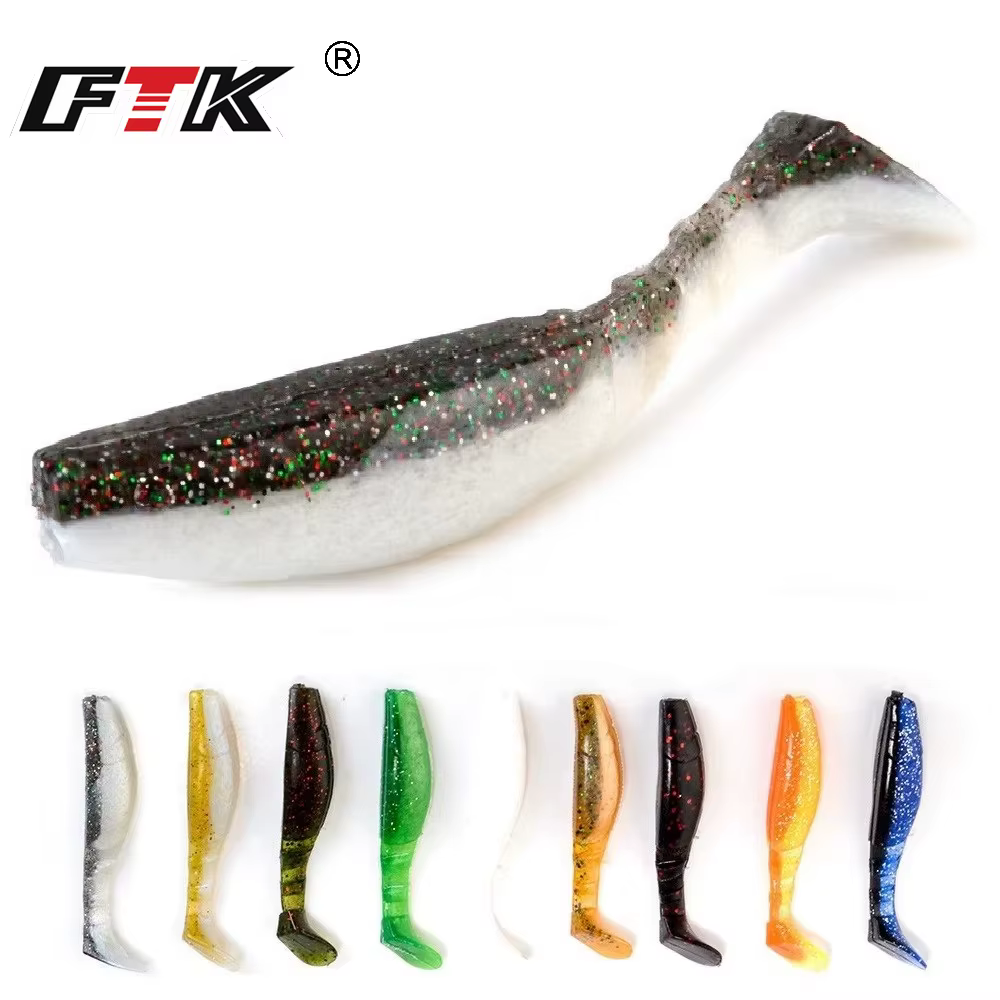 Señuelos Jig FTK Vinilo T-Tail 9-11.5cm Para Lubina