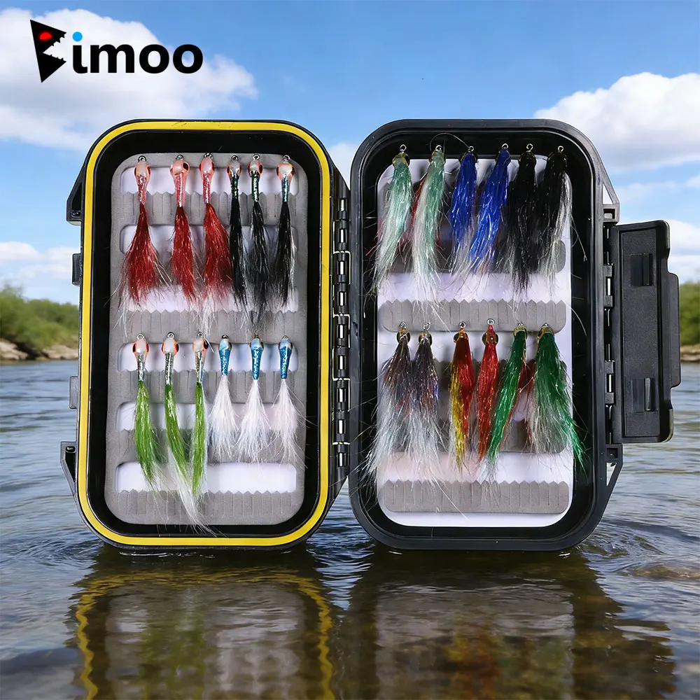 Kit de moscas Minnow con ojos 3D de epoxi