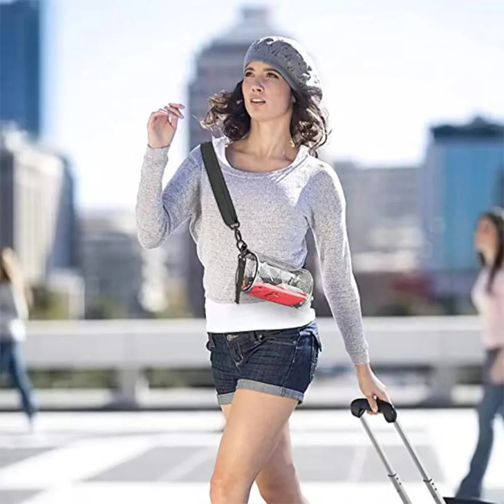 Bolso de hombro PVC transparente tipo cilindro ajustable deportivo - imagen 4