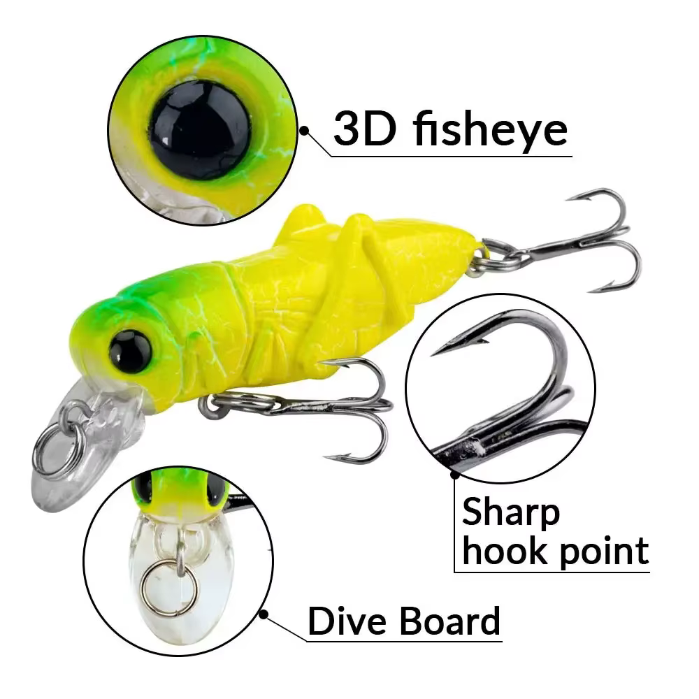Señuelo Minnow 45mm Flotante con Ojo 3D – Para Perca y Lubina - imagen 5