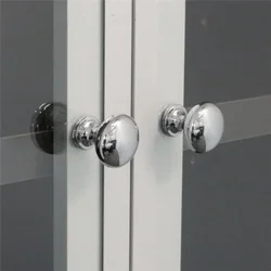 Tiradores metal cromado plateado para puertas interiores