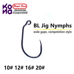 Royal Sissi Ganchos de Mosca Tungsteno Mango Corto Surtidos