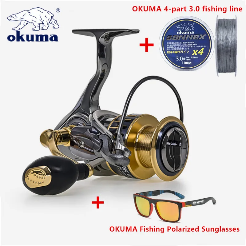 Okuma GX en acción de pesca