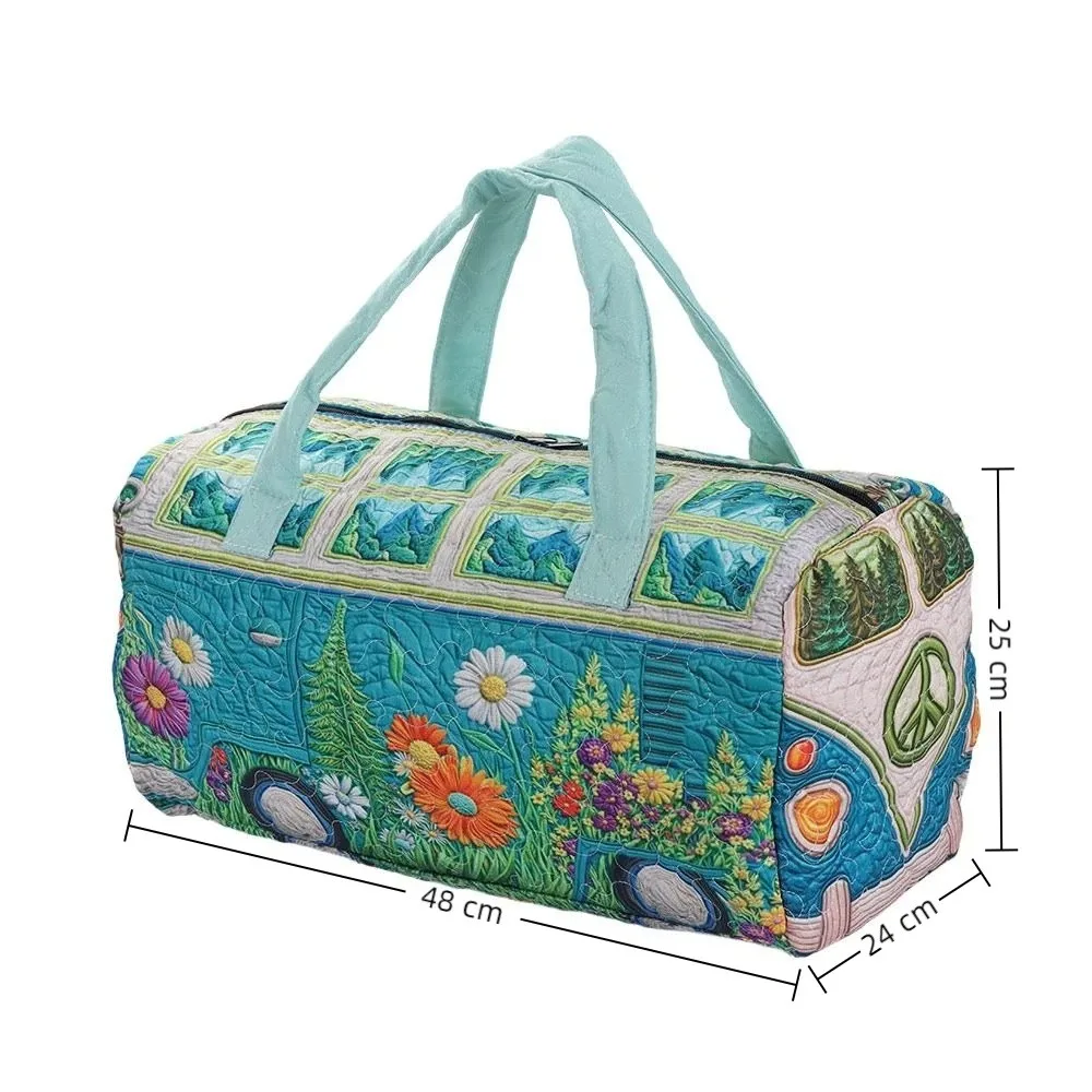 Bolsa de lona acolchada en uso