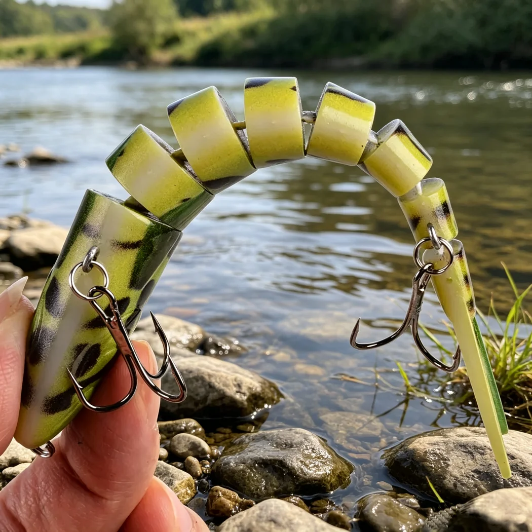 Wobler Vissen Lokken multiarticulado con acción swimbait - imagen 4
