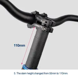 Adaptador de bicicleta oculto para extensor de manillar y horquilla