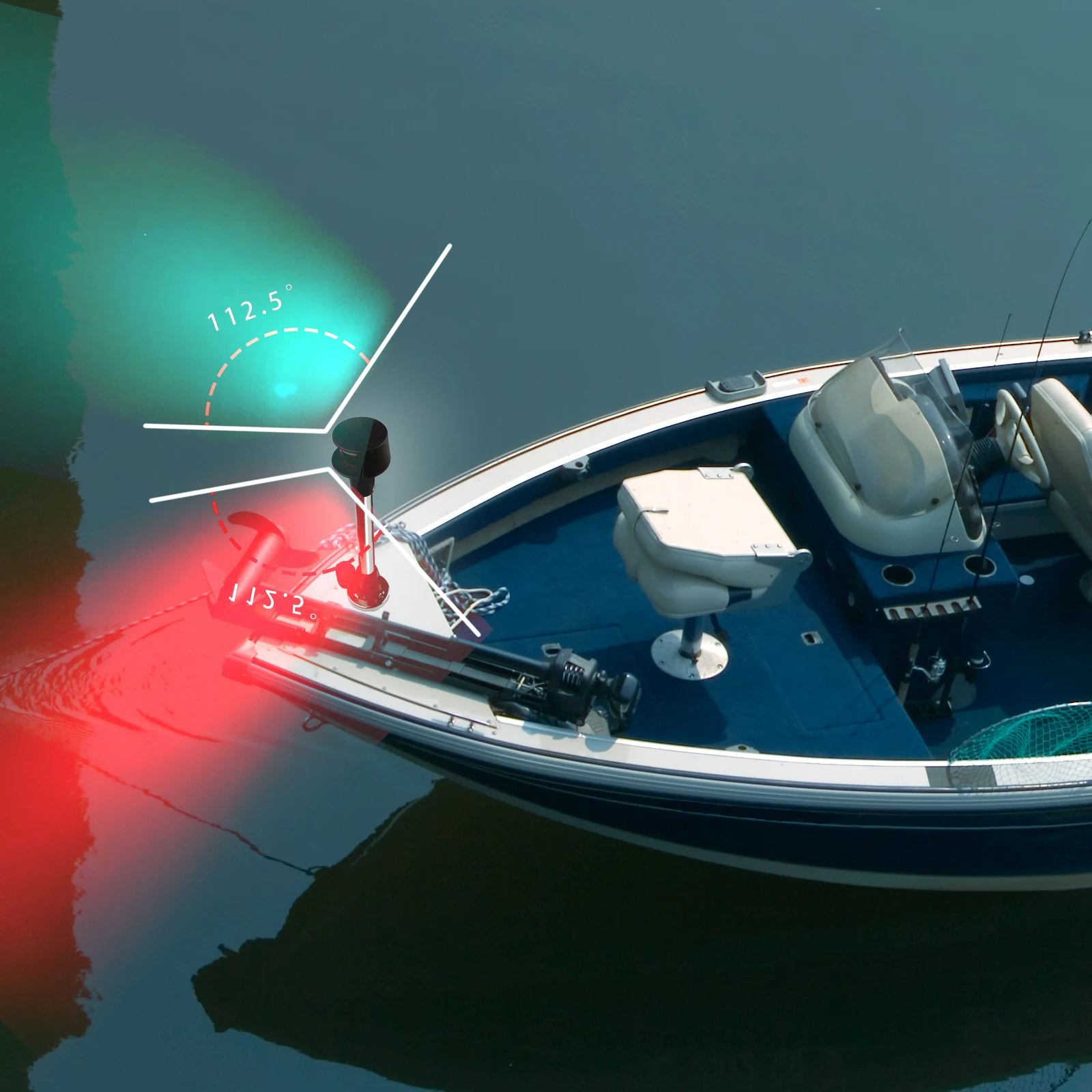 Luz de navegación LED bicolor rojo y verde para barco - imagen 2