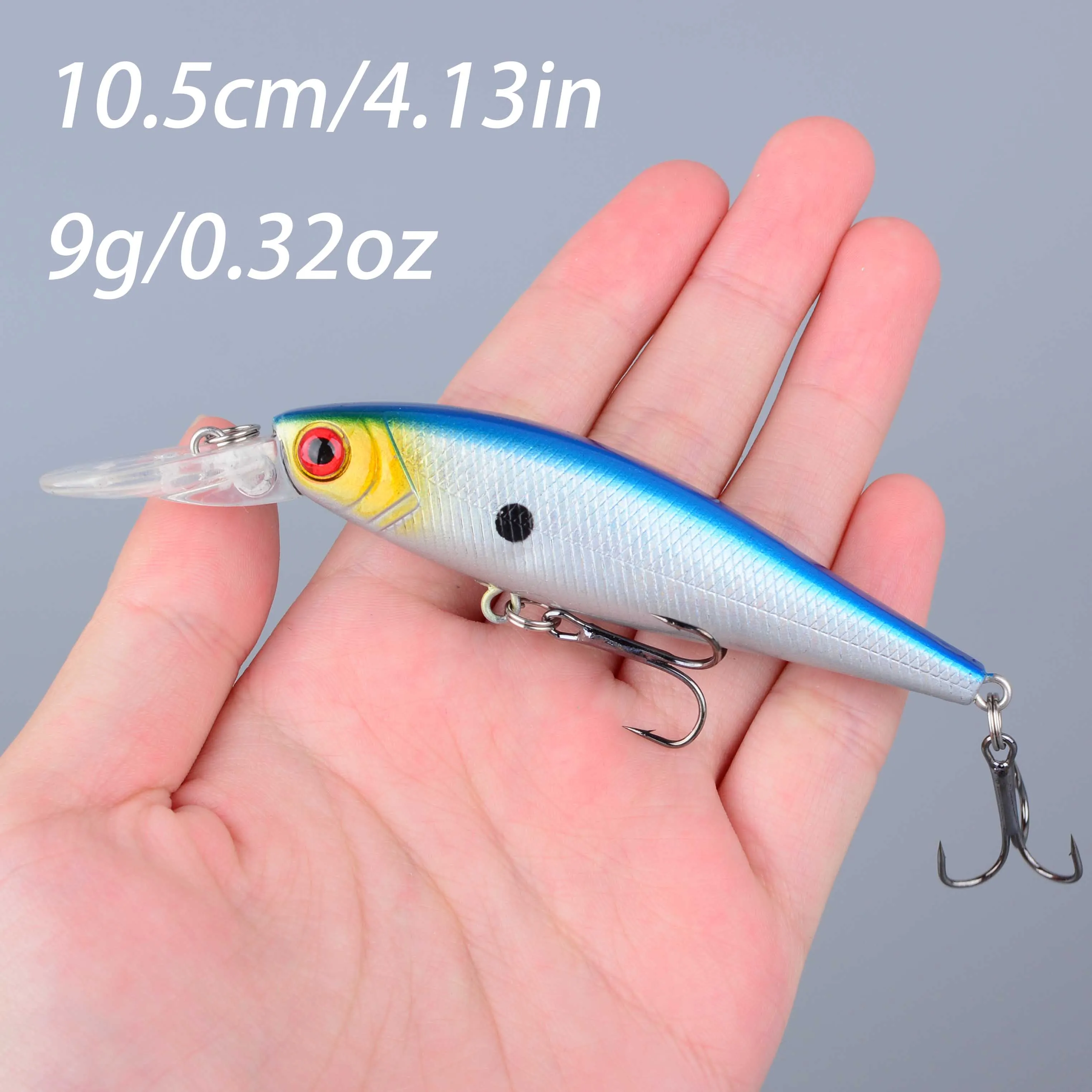 Señuelo wobbler crankbait minnow flotante para lubina y lucio realista