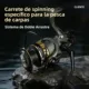 CHILENT Carrete de pesca giratorio con doble freno y arrastre - imagen 2