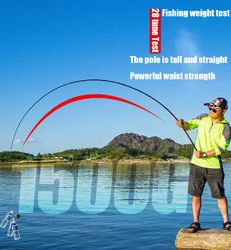 Caña telescópica de fibra carbono para pesca ultraligera
