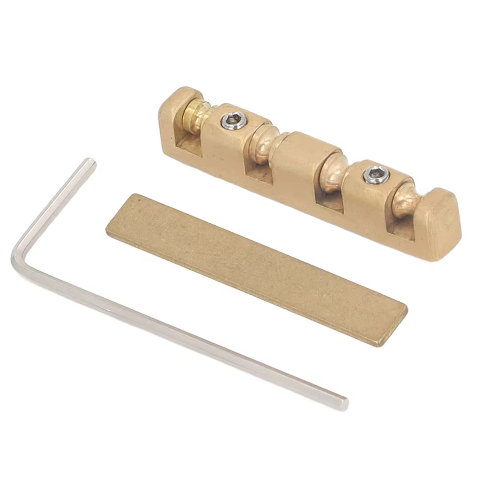 Nut de pont Bell Brass en latón dorado para bajo eléctrico