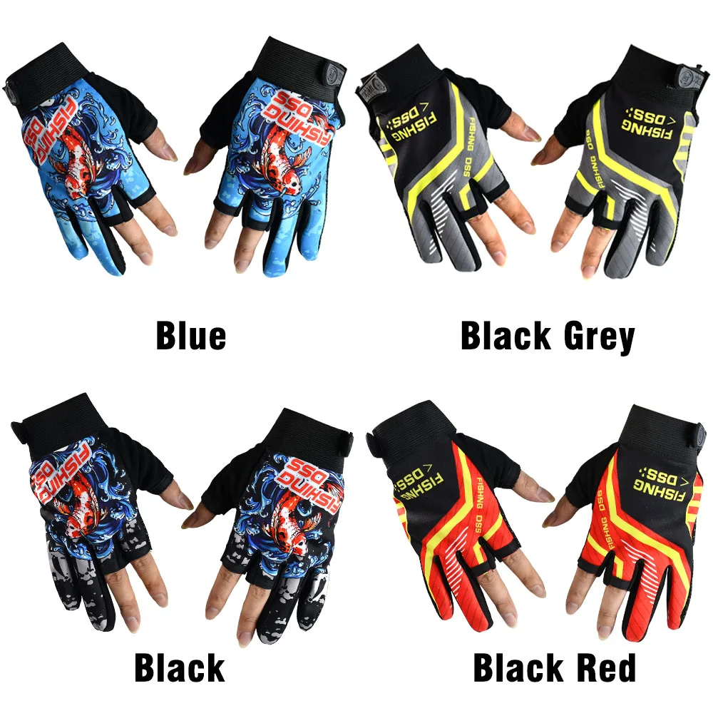 Guantes de pesca antideslizantes de tres dedos resistentes al desgaste - imagen 4
