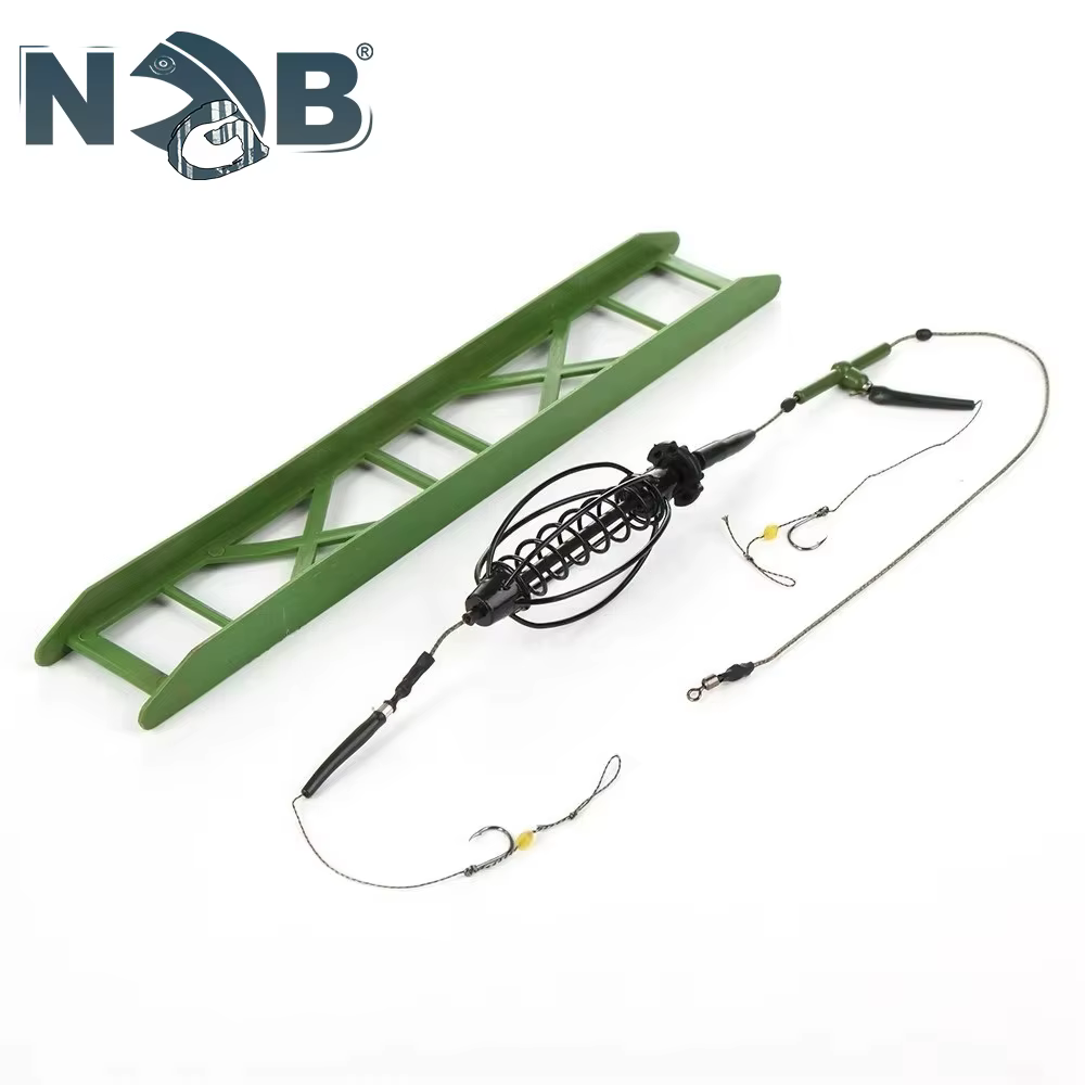 NGB Jaula de cebo para carpa con anzuelos y plomada metálica - imagen 2