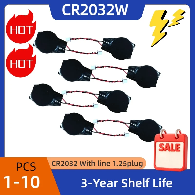 Batería CR2032W para BIOS con conector y botón de encendido portátil - imagen 3