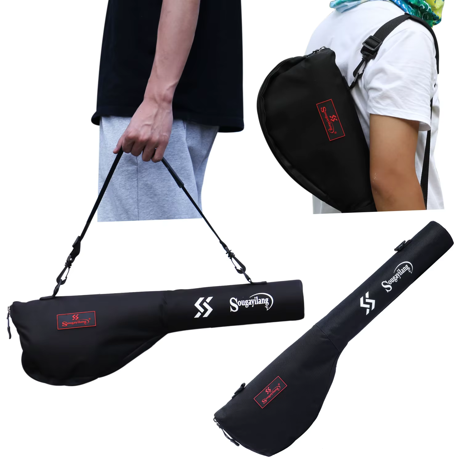 Sougayilang Bolsa de Pesca Portátil para Caña, Carrete y Señuelos - imagen 3