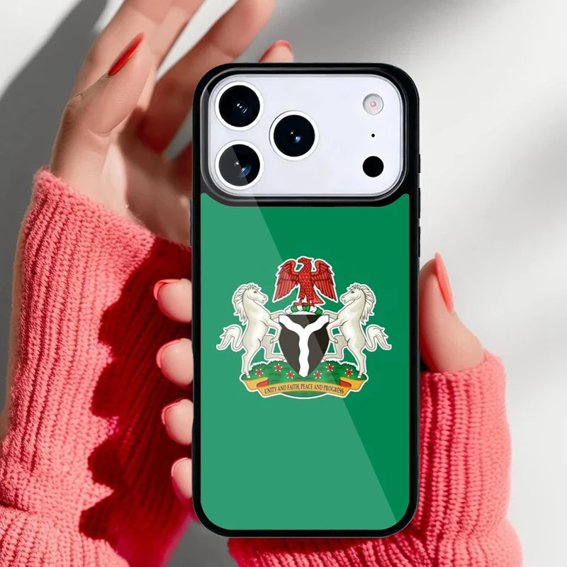 Funda iPhone con bandera de Nigeria - vista frontal