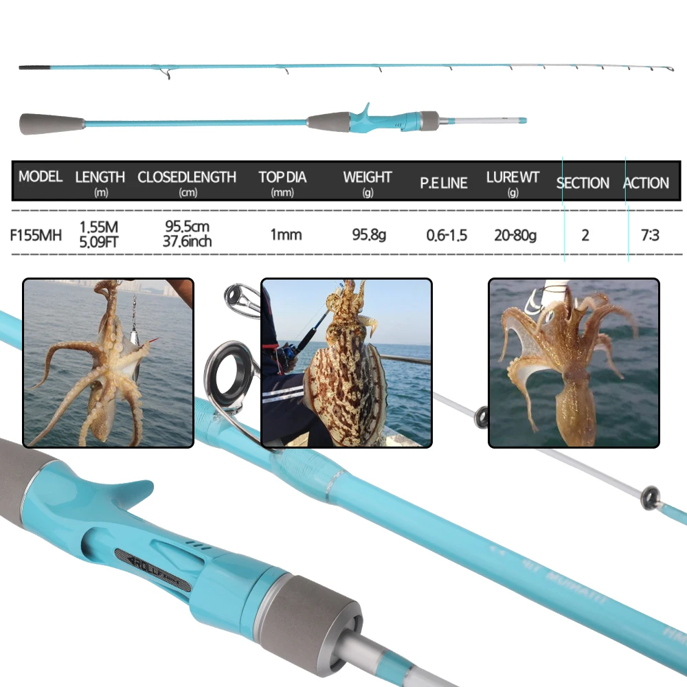 Caña calamar orilla ROLLFISH – carbono punta titanio sensible - imagen 4