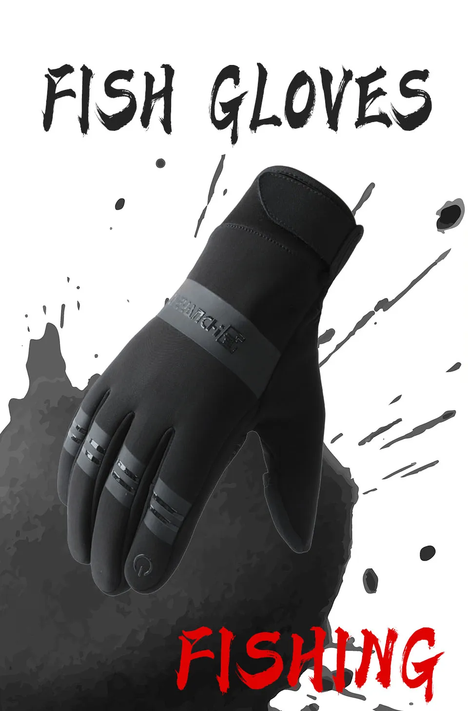 Guantes WALK FISH mostrando la capa impermeable y el interior abrigado