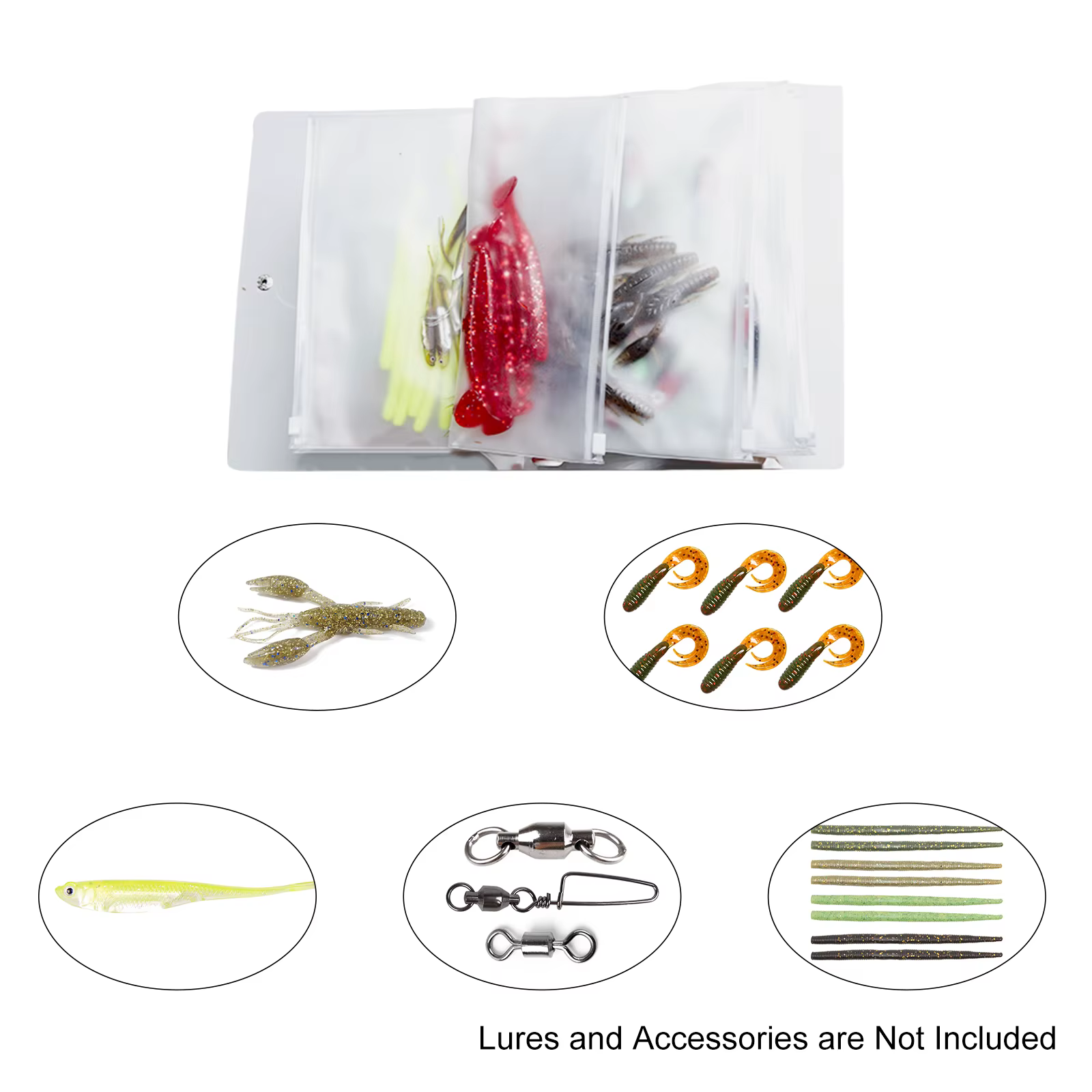 Bolsa impermeable para gusanos – Bolsillo transparente para señuelos - imagen 5