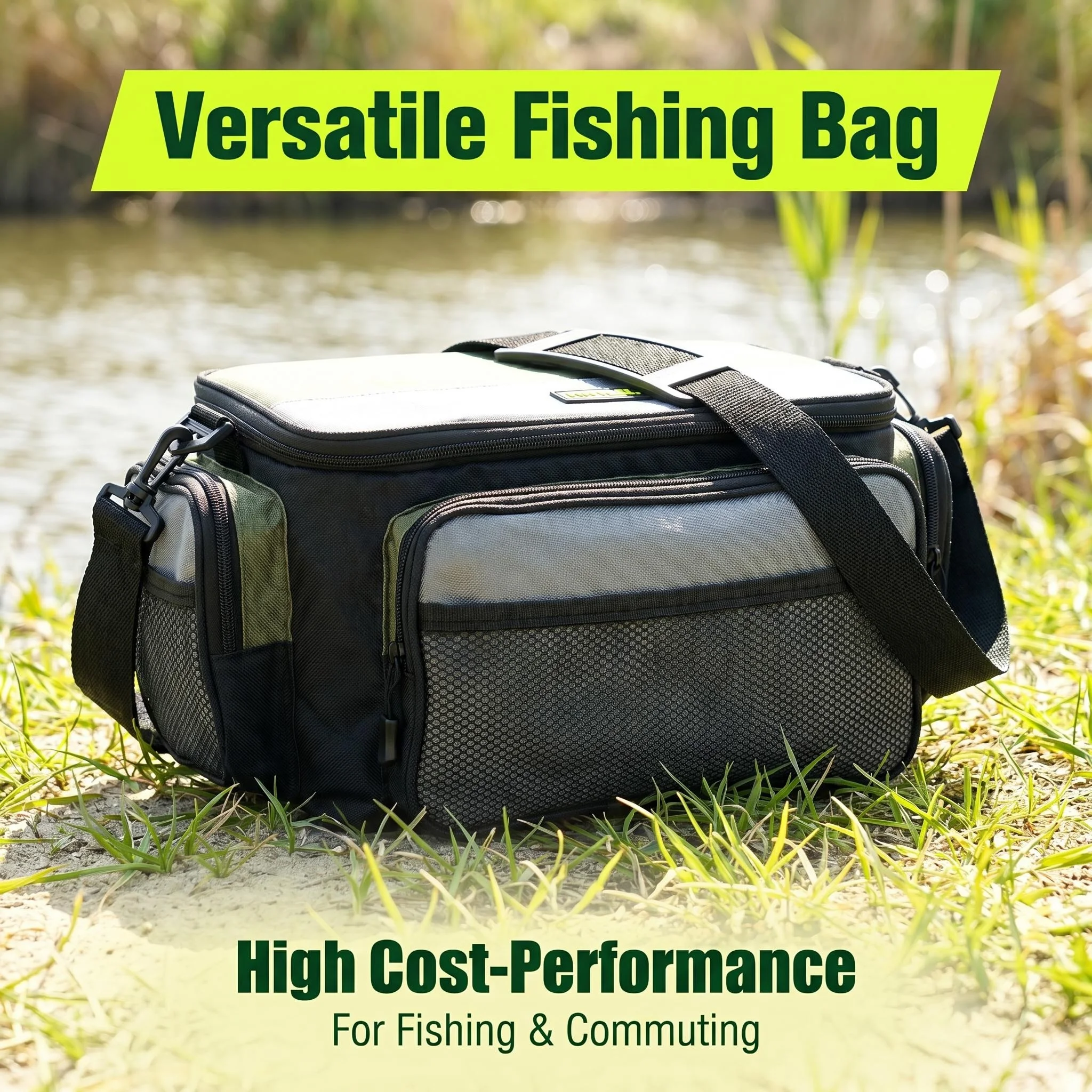 Bolsa de pesca Hirisi Oxford multifuncional gran capacidad para carretes - imagen 3