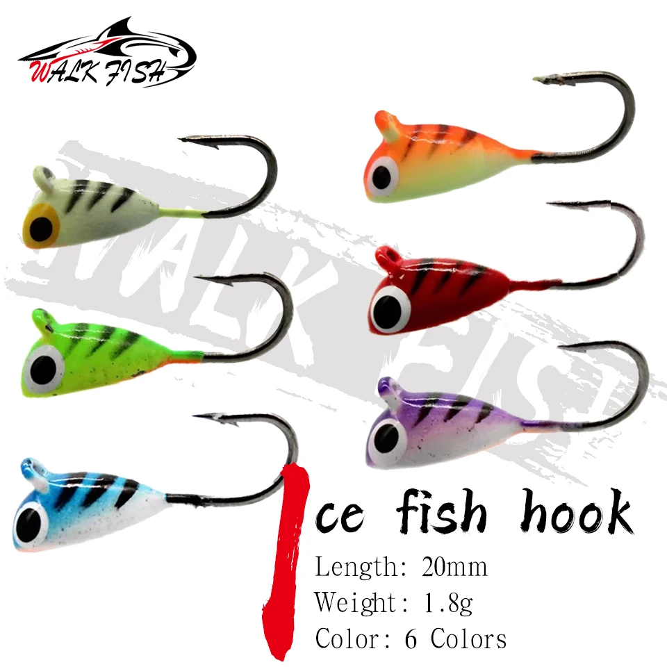 Mini anzuelo hielo WALK FISH – cabeza plomo ballena jigging invierno - imagen 2