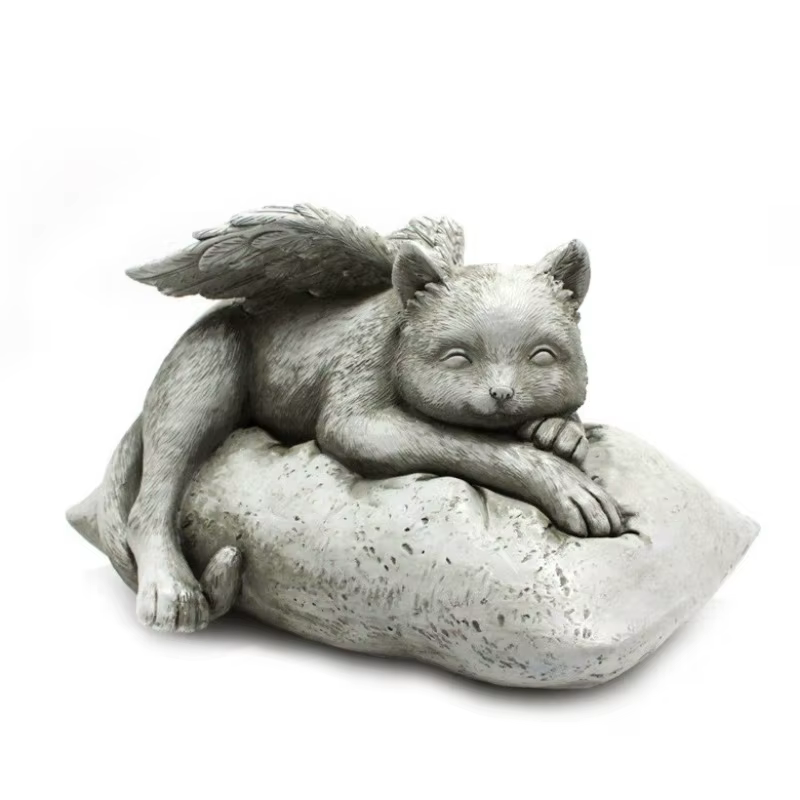 Figura de resina de perro alado para jardín decorativo - imagen 5