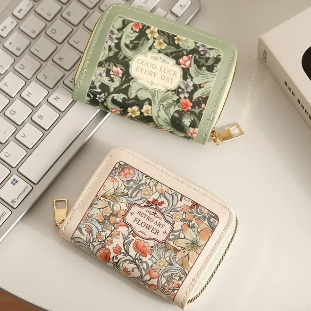 Cartera de mujer de cuero PU floral de gran capacidad para tarjetas - imagen 4