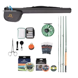 Caña de pesca con mosca MAXIMUMCATCH Premier Pro con carrete y sedal