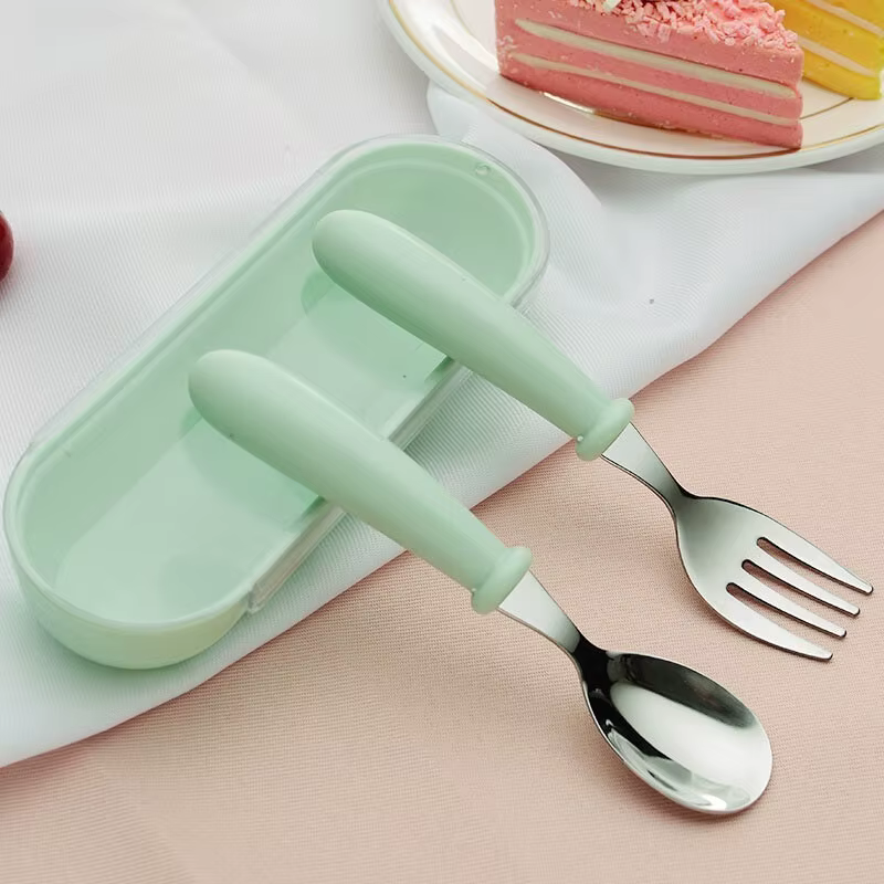 3 Piezas Cucharas Tenedores Bebé Acero Inoxidable Pack Infantil - imagen 4