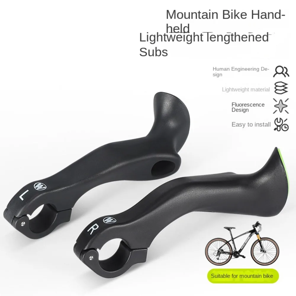 Manillar bicicleta de nylon antideslizante tipo cuerno de vaca negro