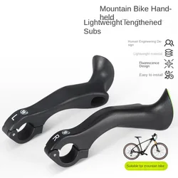Manillar bicicleta de nylon antideslizante tipo cuerno de vaca negro