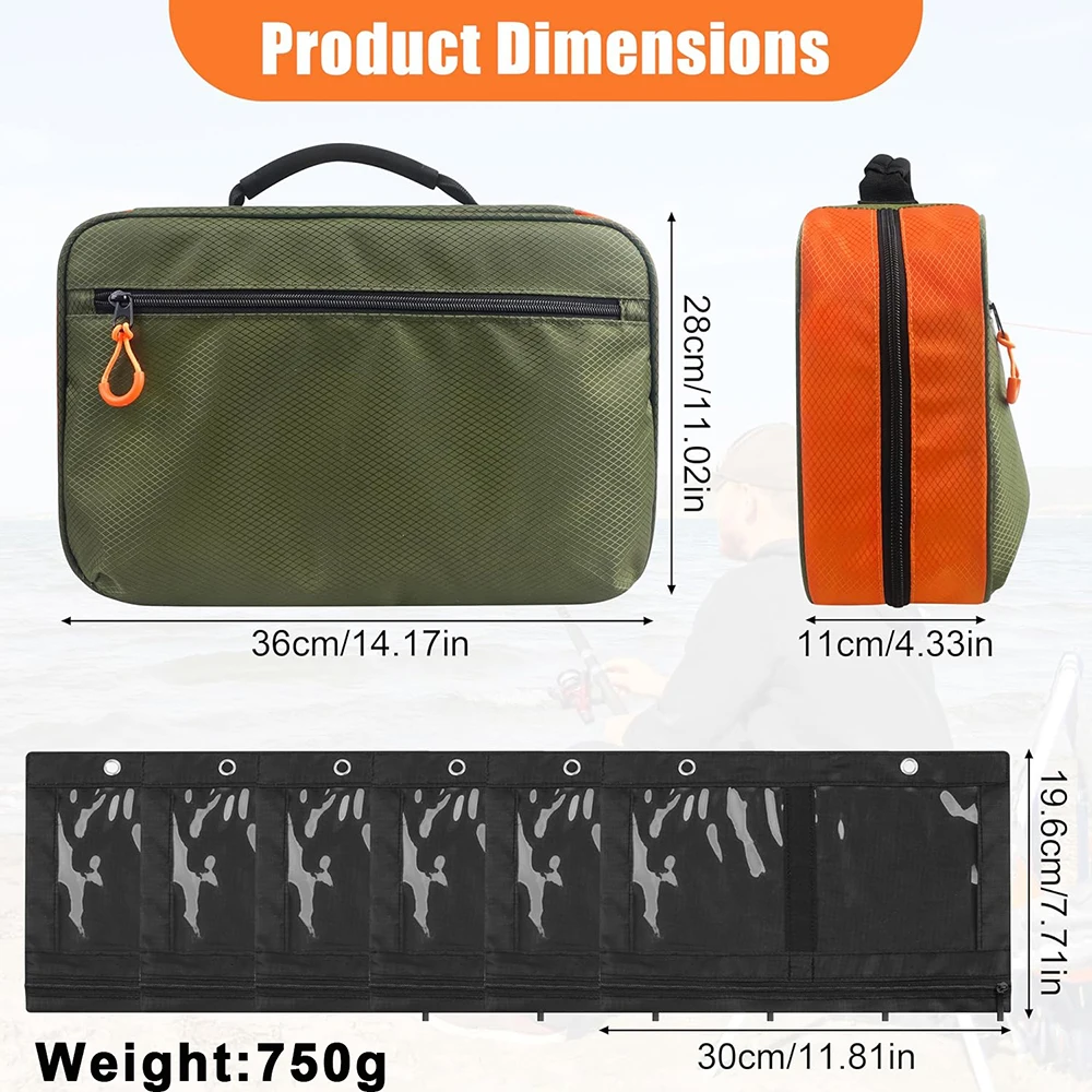 Bolsa de pesca impermeable para señuelos: organizador aparejos - imagen 2