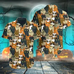Camisa hawaiana 3D esqueleto y fantasma PLstar Cosmos verano playa