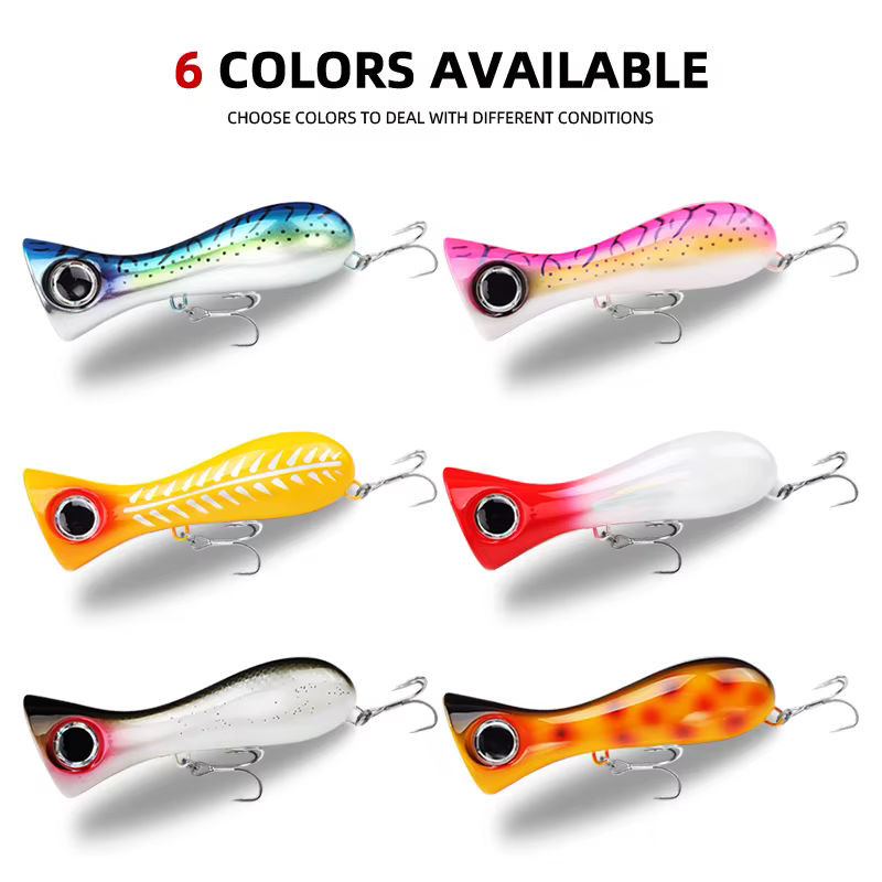 Popper LETOYO 100 mm – Señuelo de superficie para depredadores marinos - imagen 2
