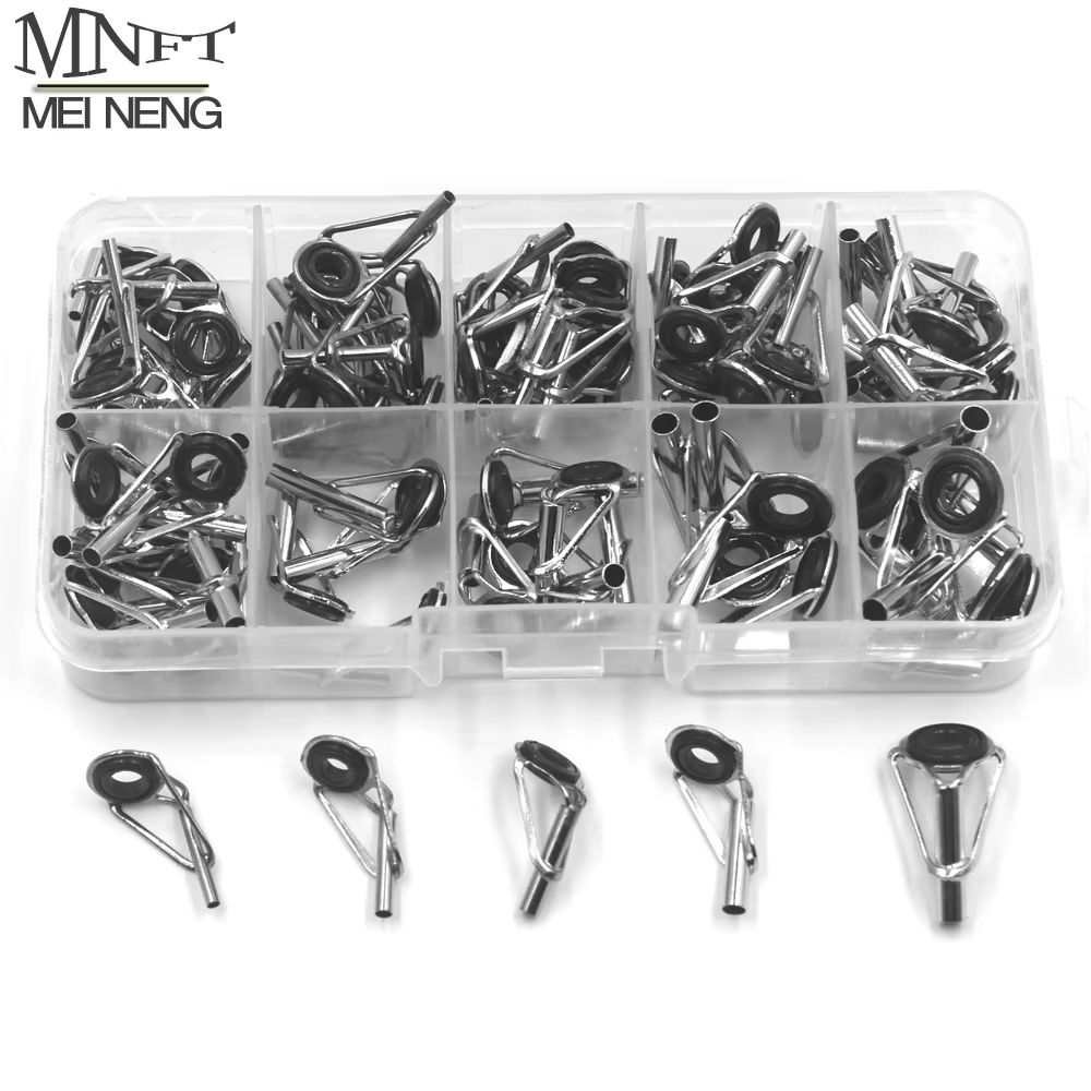 Kit guías caña pescar – Anillas acero inoxidable y cerámica TS (80 uds)