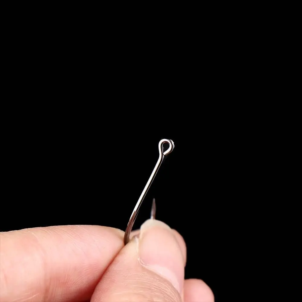 Anzuelos offset pesca con mosca carbono níquel negro vástago largo - imagen 2